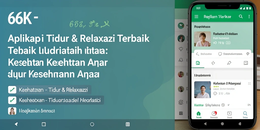 Antarmuka aplikasi 66K yang sederhana dan fungsional untuk tidur dan relaksasi.