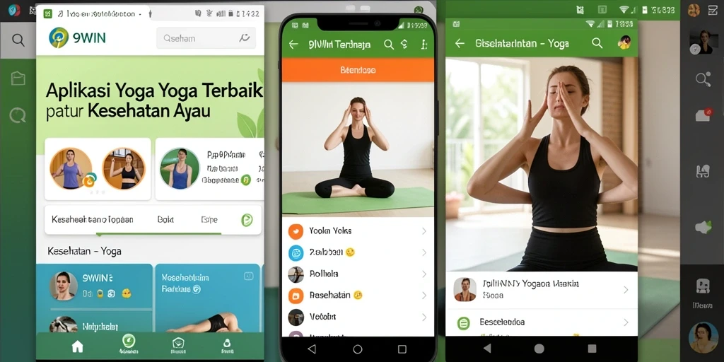Antarmuka pengguna 9WIN yang sederhana dan intuitif untuk yoga.