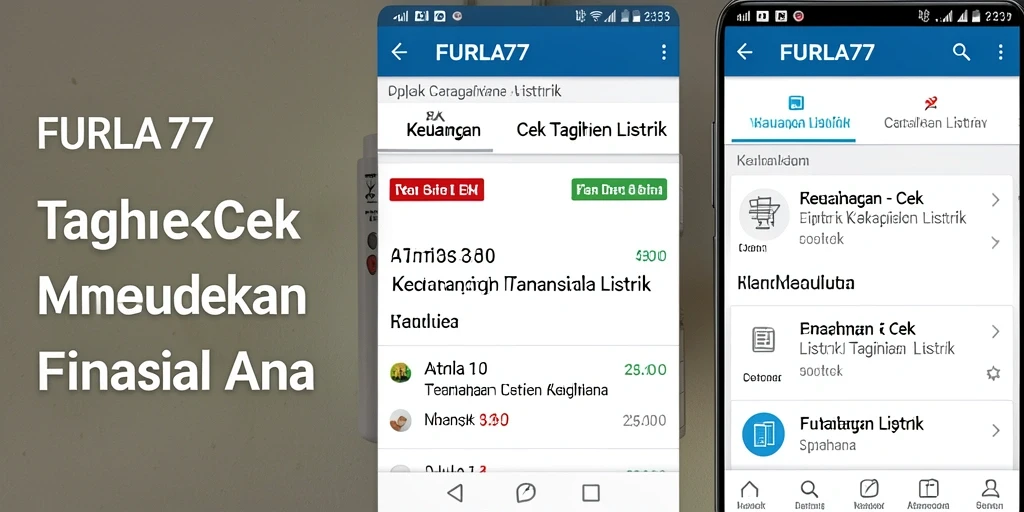 Tampilan antarmuka FURLA77 untuk cek tagihan listrik yang sederhana dan efisien.
