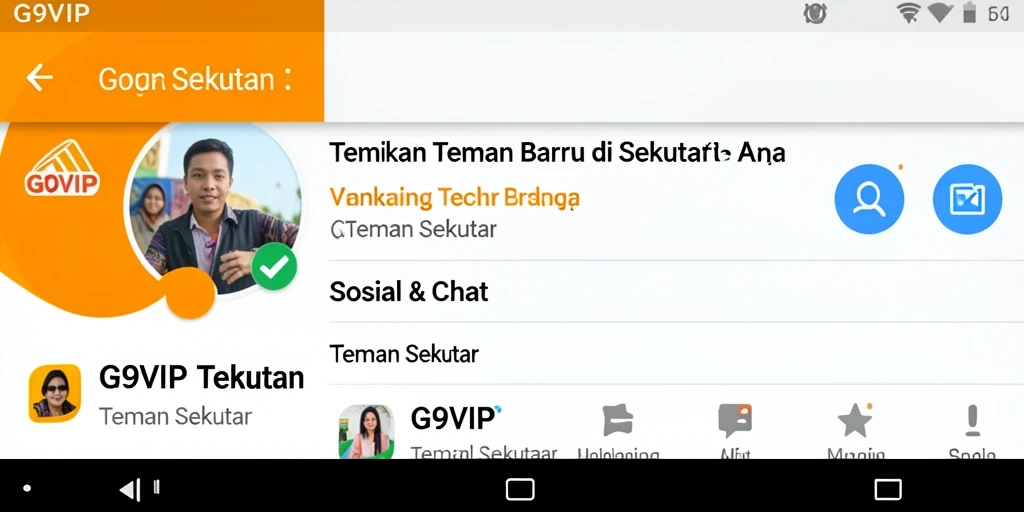 Antarmuka G9VIP yang user-friendly untuk teman sekitar.