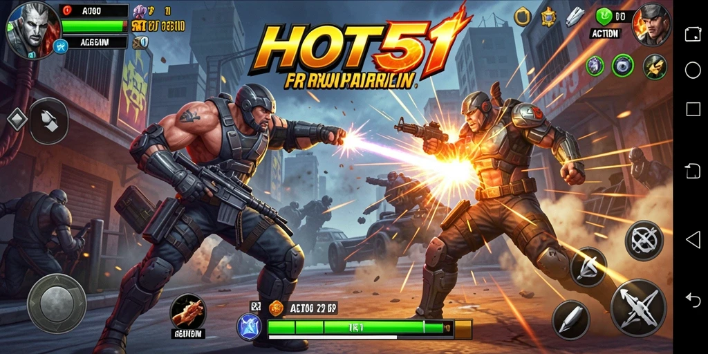 Tampilan antarmuka HOT51 dalam aksi seru yang penuh tantangan.