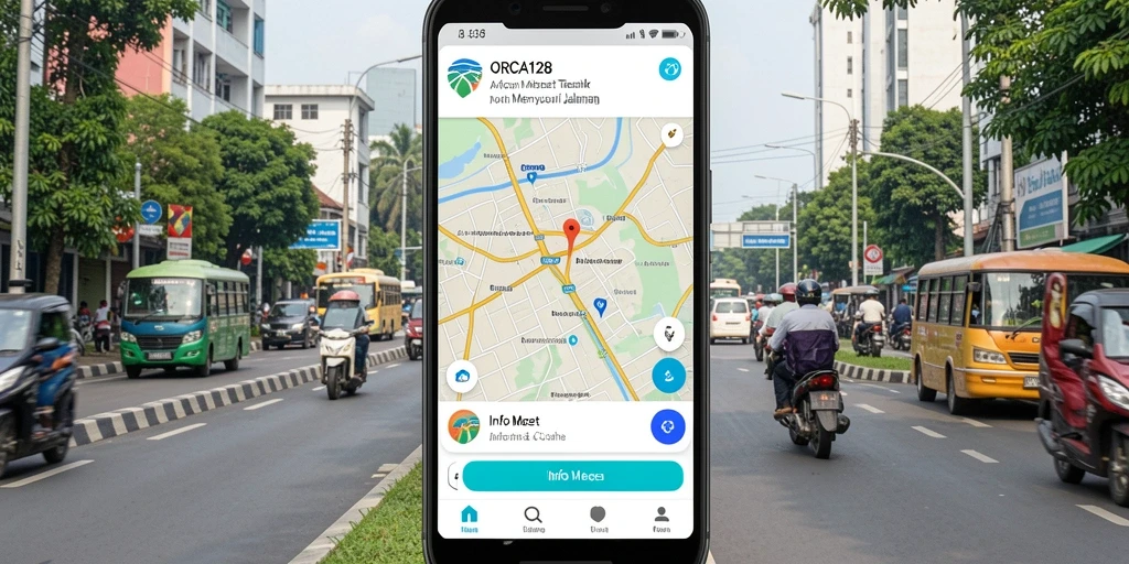 Tampilan antarmuka ORCA128 yang menampilkan status lalu lintas terkini.
