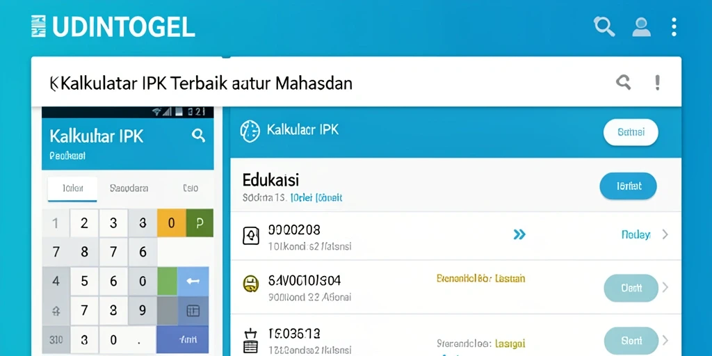 Tampilan antarmuka aplikasi UDINTOGEL untuk menghitung IPK.