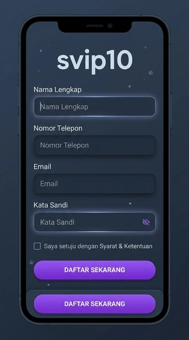 Panduan Registrasi Akun Baru svip10 untuk Android